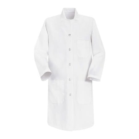 Vf Imagewear Red Kap Women's Button Closure Lab Coat, White, Poly/Cotton, L 5210WHRGL